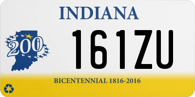 IN license plate 161ZU