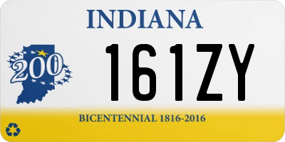 IN license plate 161ZY
