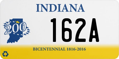 IN license plate 162A