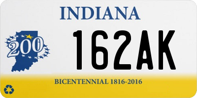 IN license plate 162AK