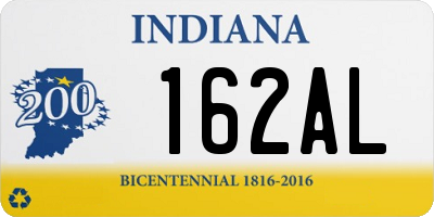 IN license plate 162AL