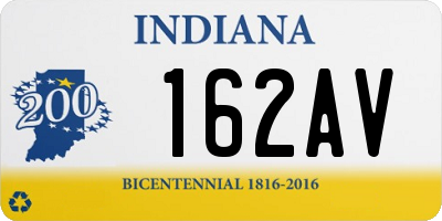 IN license plate 162AV