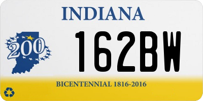 IN license plate 162BW