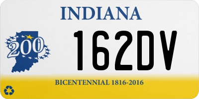 IN license plate 162DV