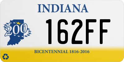 IN license plate 162FF