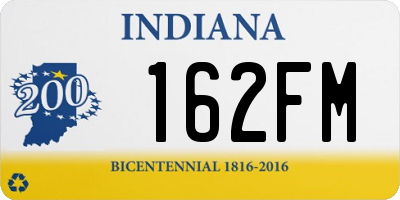 IN license plate 162FM