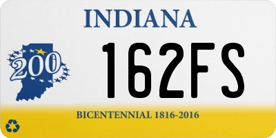 IN license plate 162FS