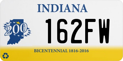 IN license plate 162FW