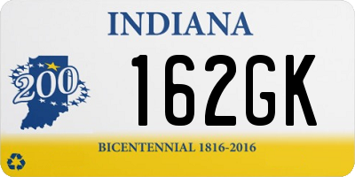 IN license plate 162GK