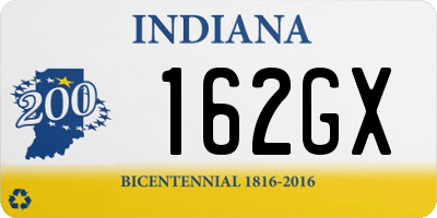 IN license plate 162GX