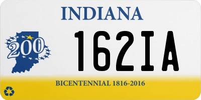 IN license plate 162IA