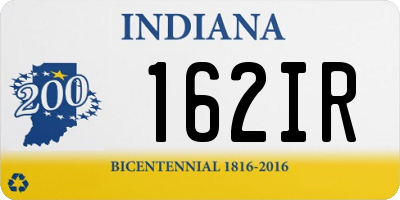 IN license plate 162IR