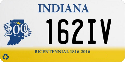 IN license plate 162IV