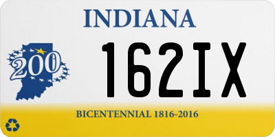 IN license plate 162IX