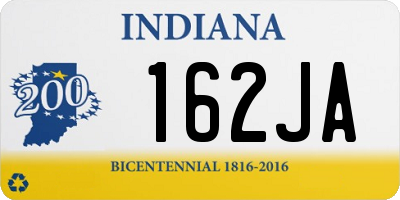 IN license plate 162JA