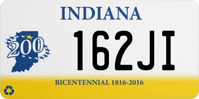 IN license plate 162JI