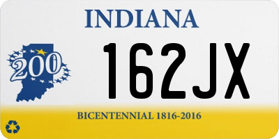 IN license plate 162JX