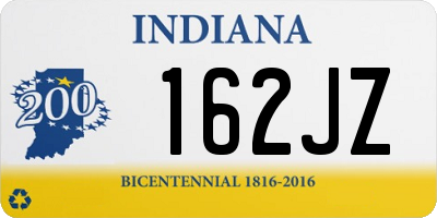 IN license plate 162JZ