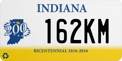 IN license plate 162KM