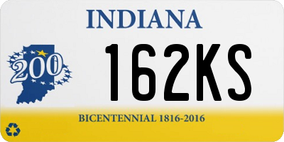 IN license plate 162KS