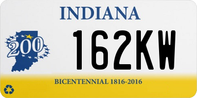 IN license plate 162KW