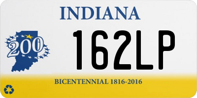 IN license plate 162LP