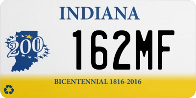 IN license plate 162MF