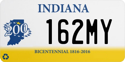 IN license plate 162MY