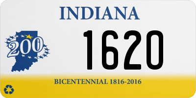 IN license plate 162O