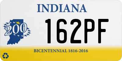 IN license plate 162PF