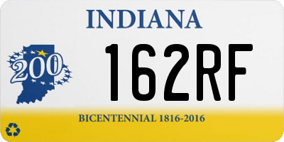 IN license plate 162RF