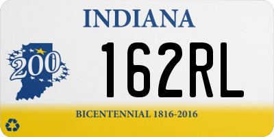 IN license plate 162RL