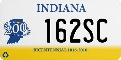 IN license plate 162SC