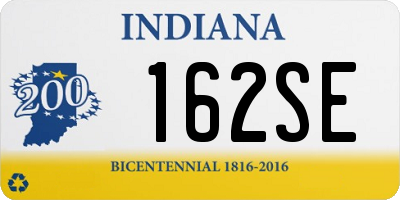 IN license plate 162SE