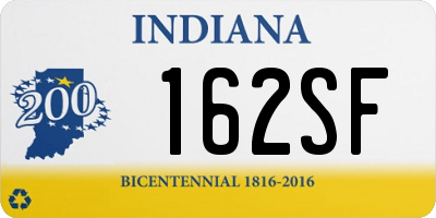 IN license plate 162SF