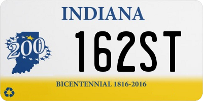 IN license plate 162ST