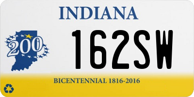 IN license plate 162SW