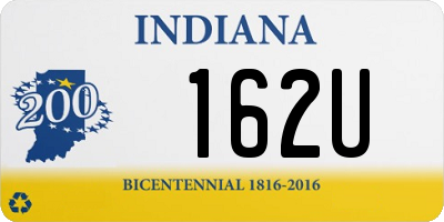 IN license plate 162U