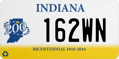 IN license plate 162WN