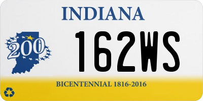 IN license plate 162WS
