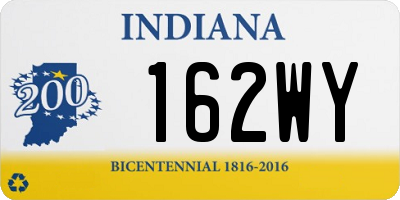 IN license plate 162WY