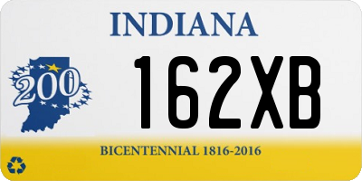 IN license plate 162XB