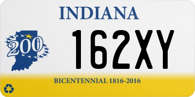 IN license plate 162XY