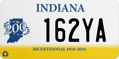 IN license plate 162YA
