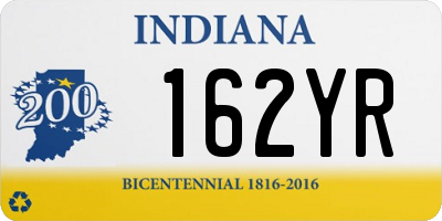 IN license plate 162YR