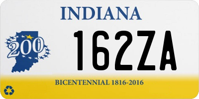 IN license plate 162ZA