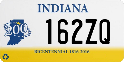 IN license plate 162ZQ