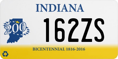 IN license plate 162ZS