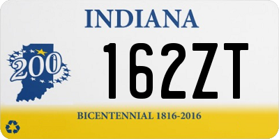 IN license plate 162ZT