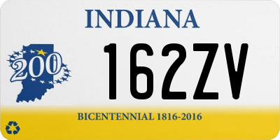 IN license plate 162ZV